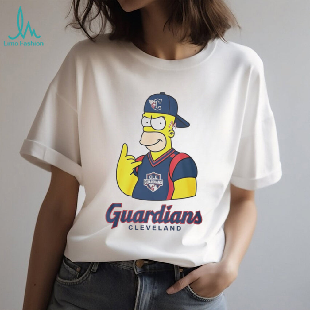 Homer Simpson Cleveland Guardians MLB Baseball Fan T Shirt