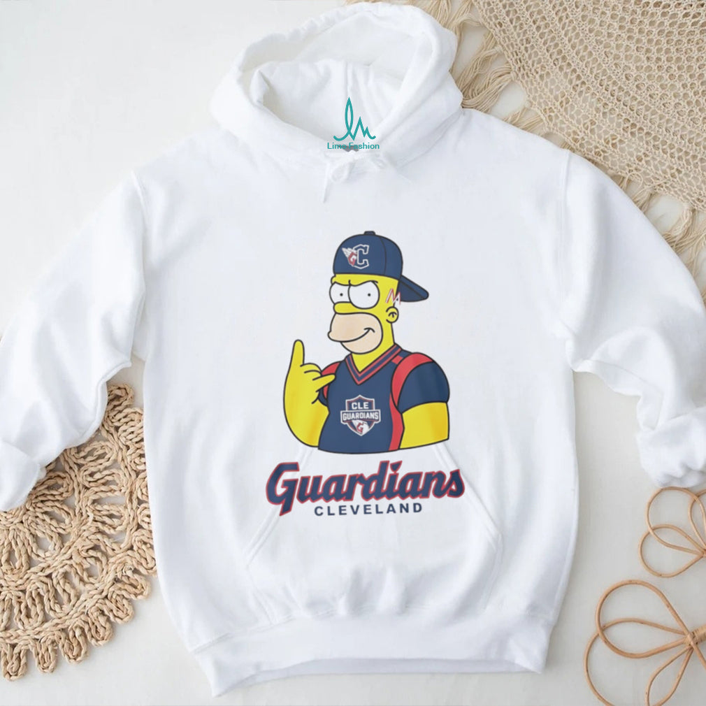 Homer Simpson Cleveland Guardians MLB Baseball Fan T Shirt