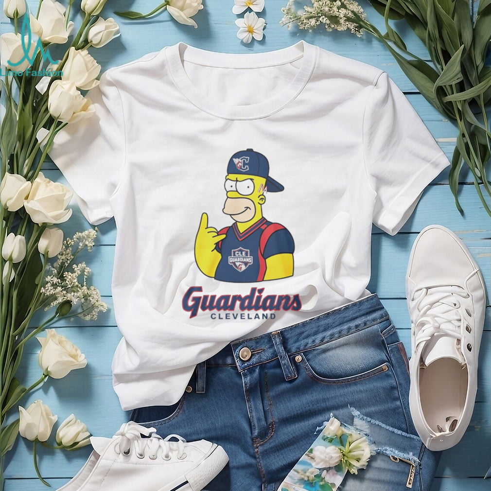 Homer Simpson Cleveland Guardians MLB Baseball Fan T Shirt