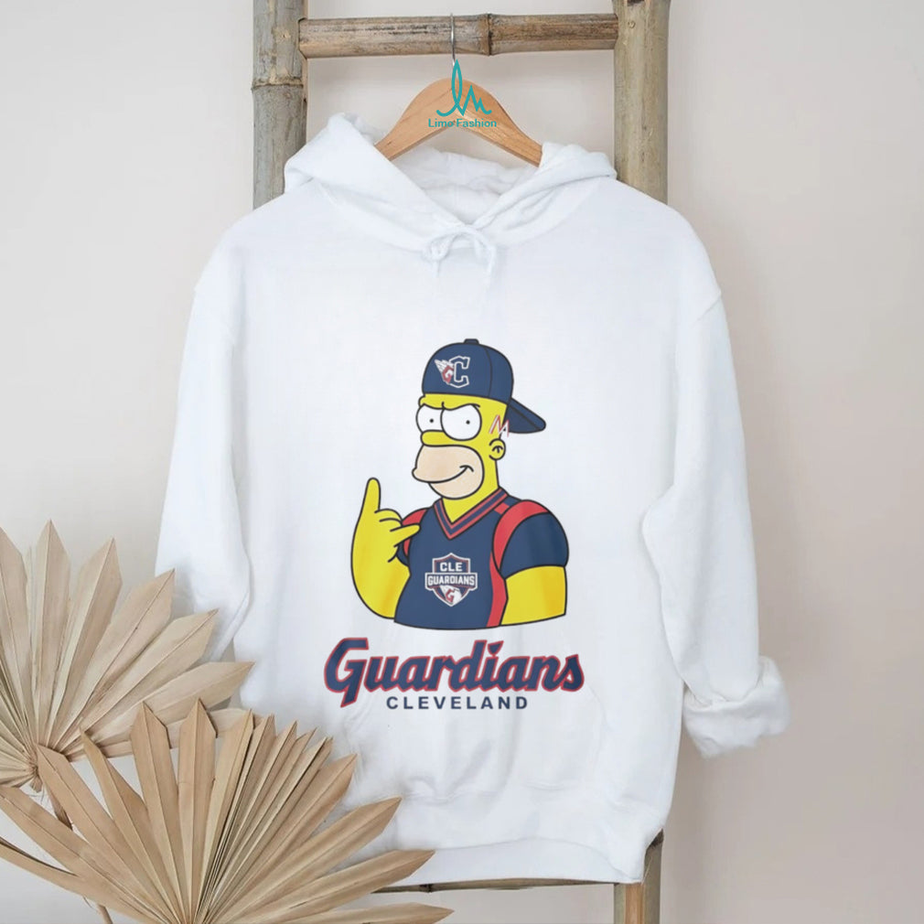 Homer Simpson Cleveland Guardians MLB Baseball Fan T Shirt