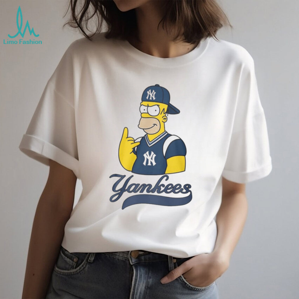 Homer Simpson New York Yankees Baseball Fan Graphic T Shirt