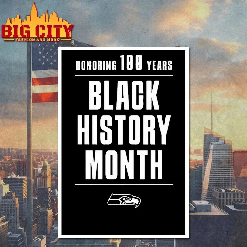 Honoring 100 Years Black History Month Seahawks t-shirt