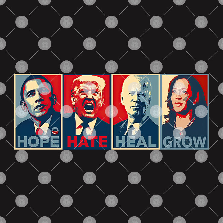Hope Hate Heal Grow Harris 2024 Shirt
