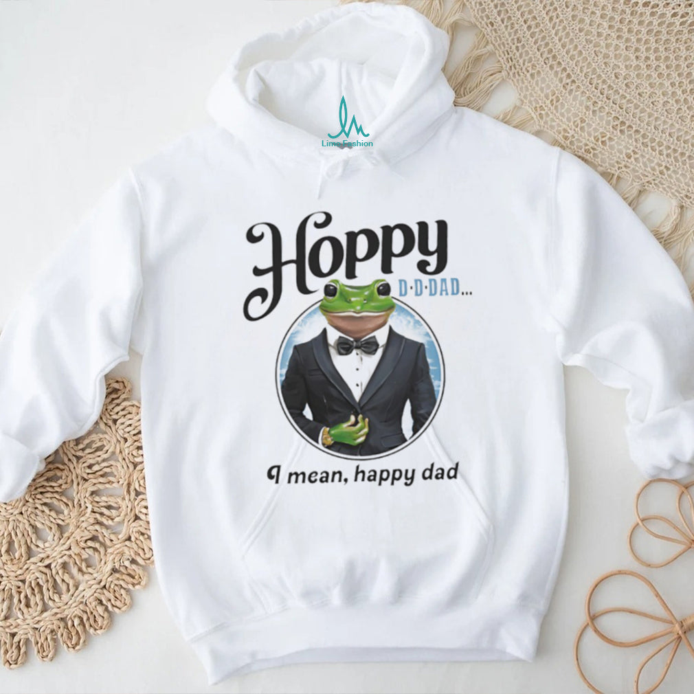 Hoppy Dad I Mean Happy Dad Frog in Tuxedo Funny Father’s Day T Shirt