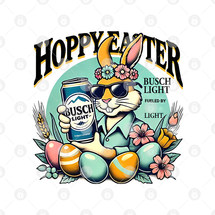 Hoppy Easter Busch Light Bunny T Shirt