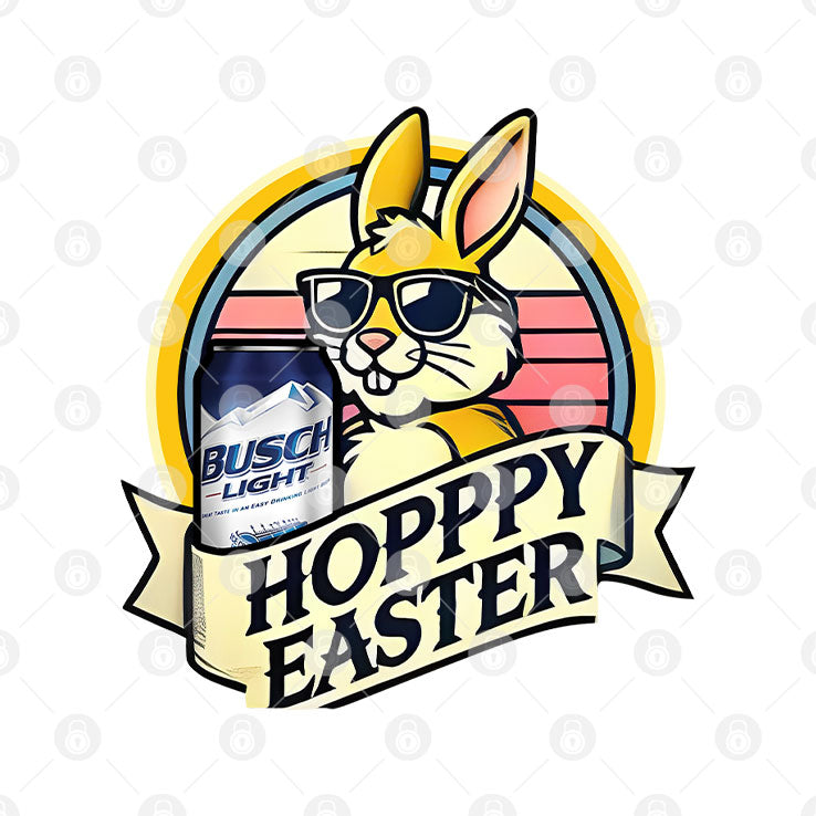 Hoppy Easter Busch Light Bunny T Shirt