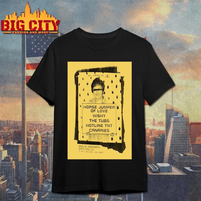 Horse Jumper Of Love Asbury Park, NJ January 30 2026 Concert Poster Shirt