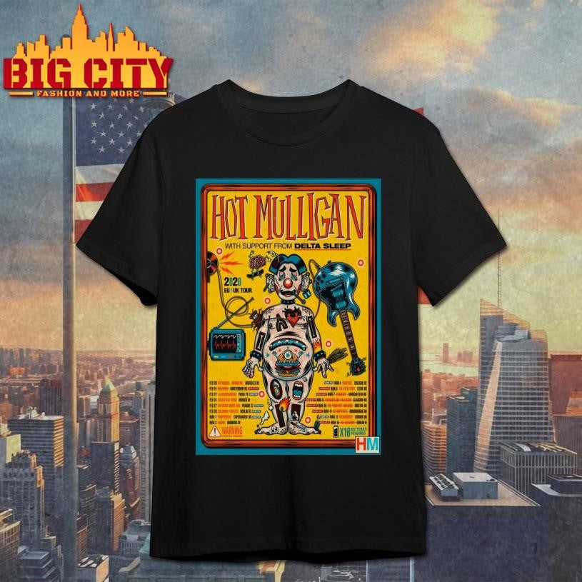 Hot Mulligan With Delta Sleep EU-UK 2026 Tour Poster Shirt