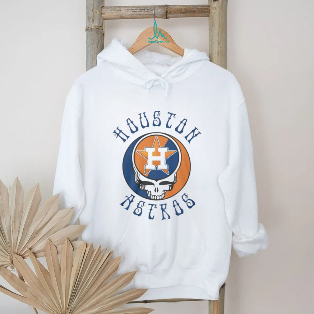 Houston Astros Grateful Dead Steal Your Face Mashup White T Shirt