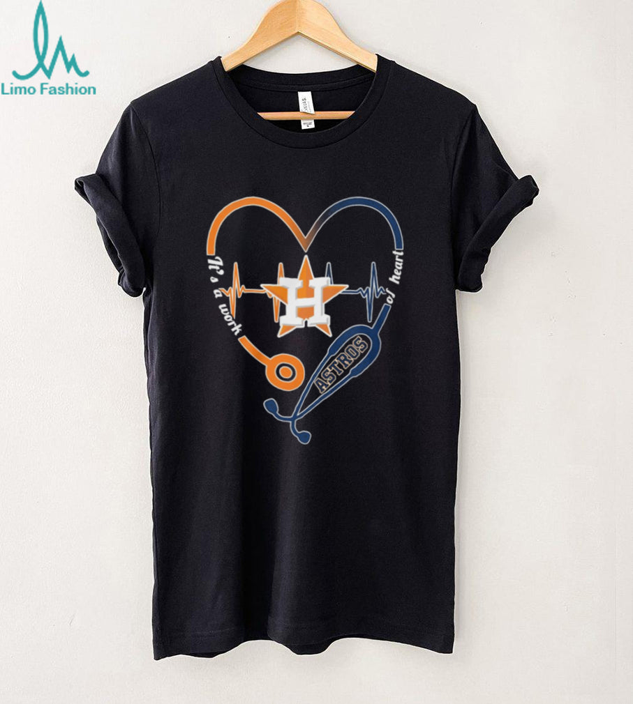 Houston Astros Medical Professional Stethoscope Heartbeat T Shirt
