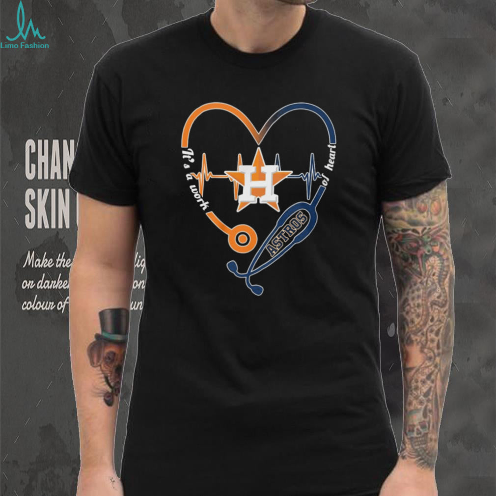Houston Astros Medical Professional Stethoscope Heartbeat T Shirt
