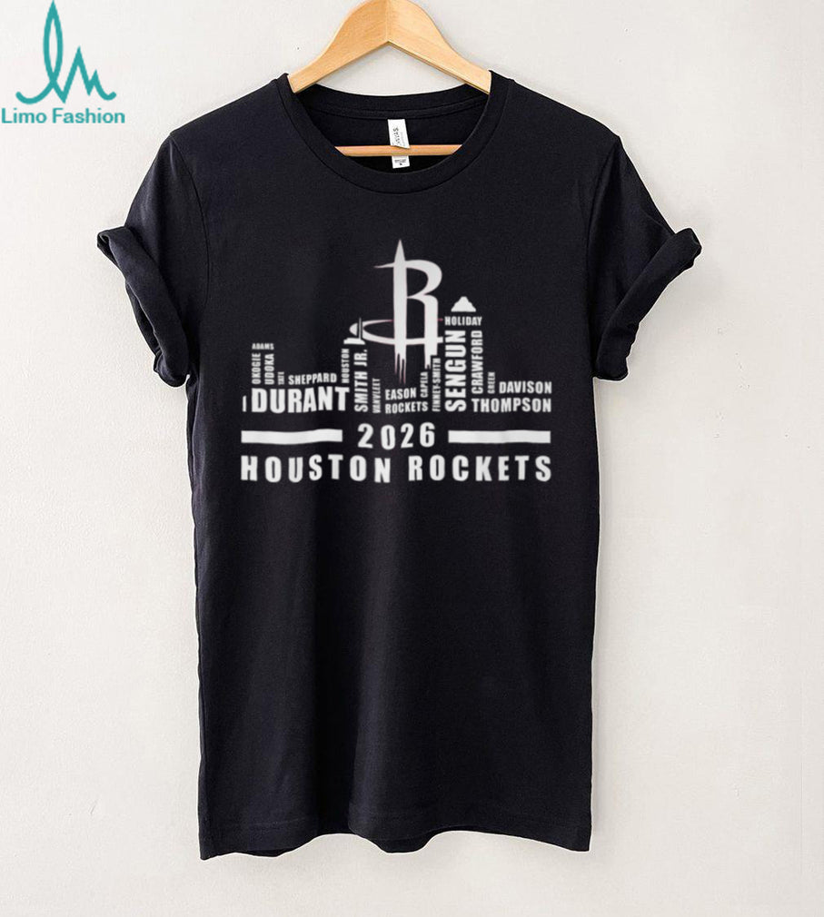 Houston Rockets 2026 Roster Skyline Basketball T Shirt Durant & Sengun