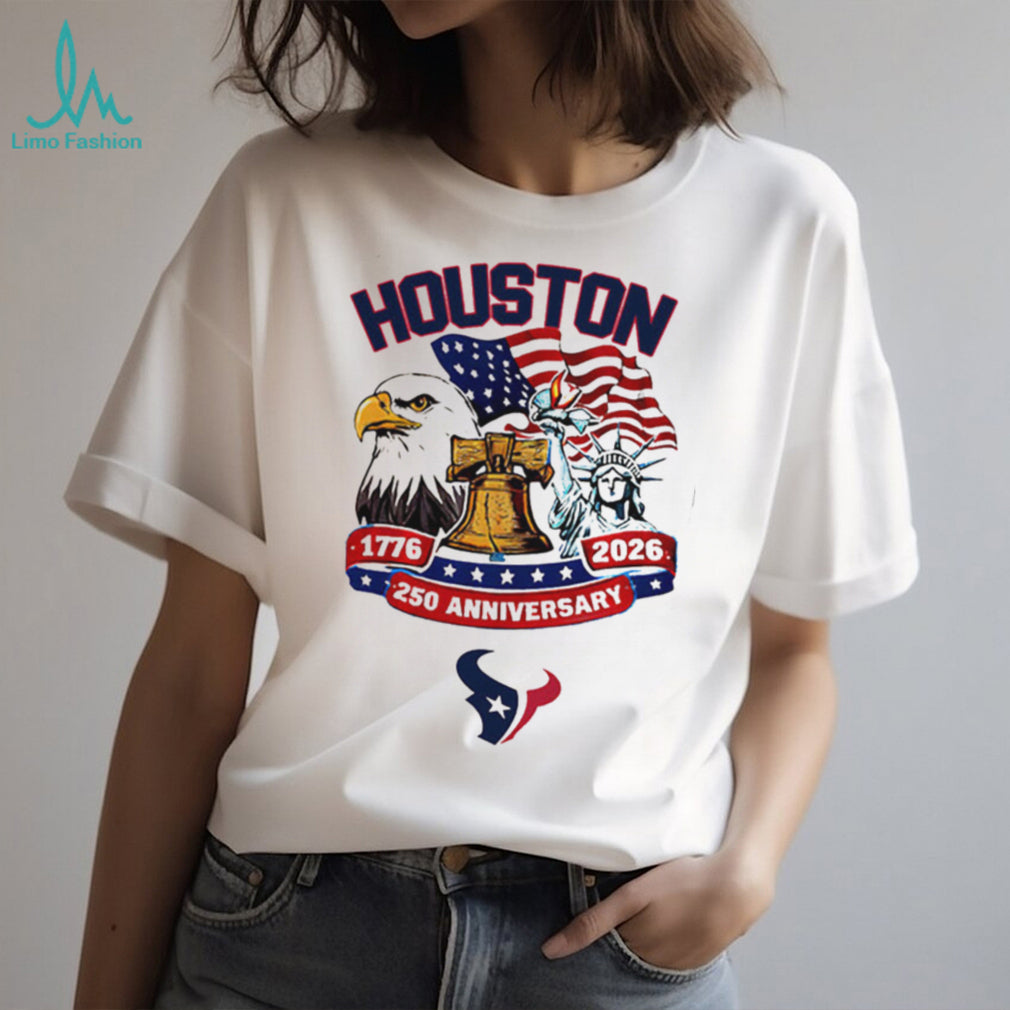 Houston Texans 250th Anniversary 1776 2026 USA Patriotic Custom Jersey T Shirt