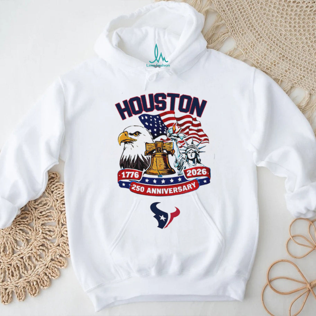 Houston Texans 250th Anniversary 1776 2026 USA Patriotic Custom Jersey T Shirt