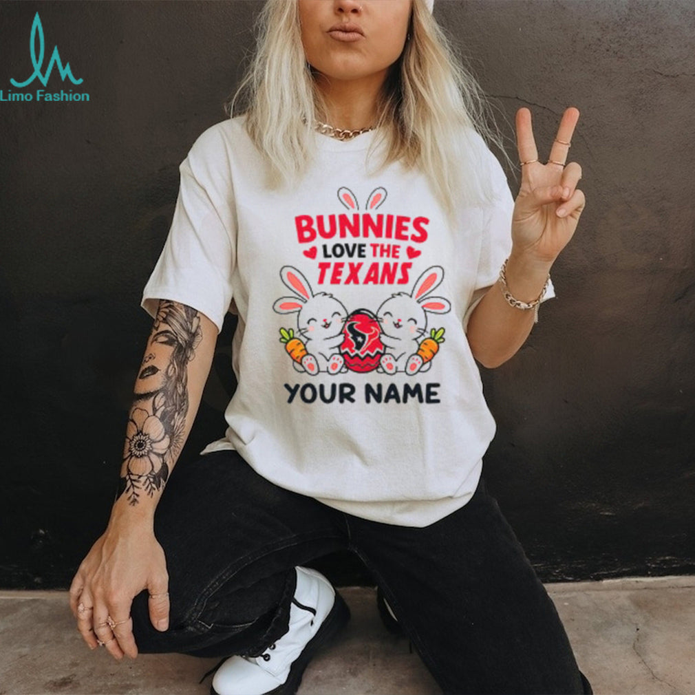 Houston Texans Custom Name Easter Bunny Plush T Shirt