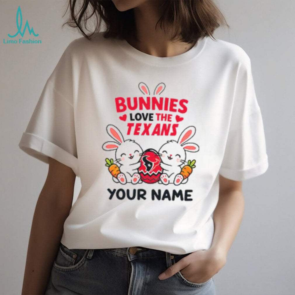 Houston Texans Custom Name Easter Bunny Plush T Shirt