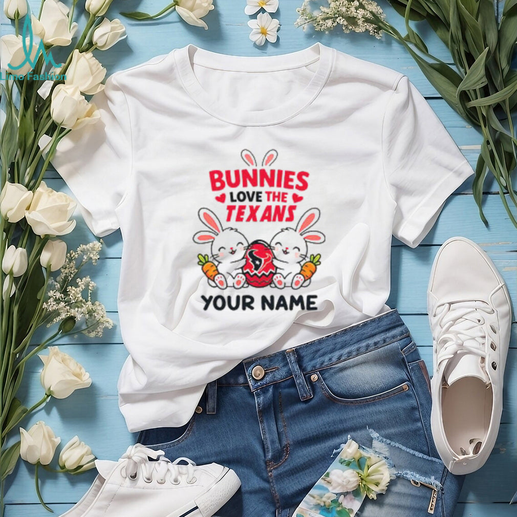 Houston Texans Custom Name Easter Bunny Plush T Shirt