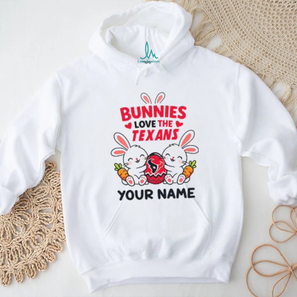 Houston Texans Custom Name Easter Bunny Plush T Shirt