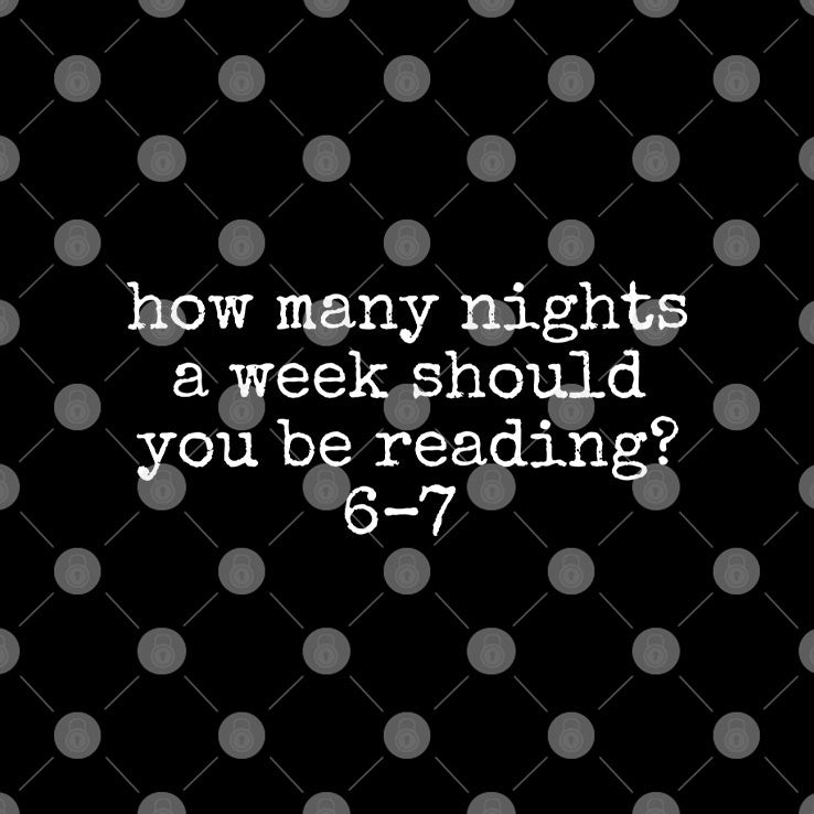 How Many Nights A Week Should You Be Reading 6 7 T Shirt