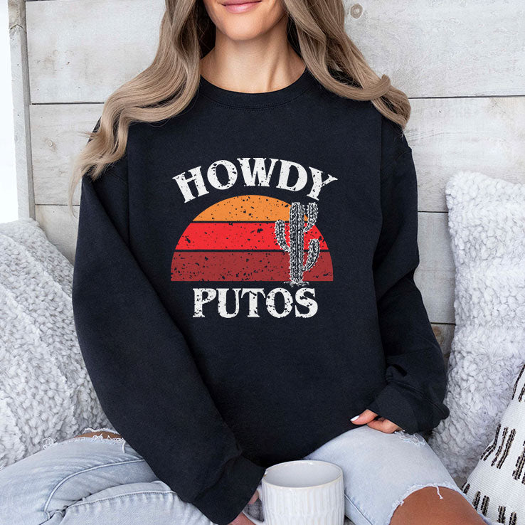 Howdy Putos Funny Cactus T Shirt