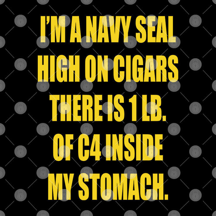 Hudson Mohawke I’m A Navy Seal High On Cigars There Is 1 Lb Of C4 Inside My Stomach Shirt