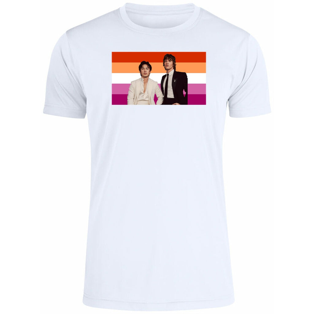 Hudson Williams and Connor Storrie Lesbian Pride Flag Shirt