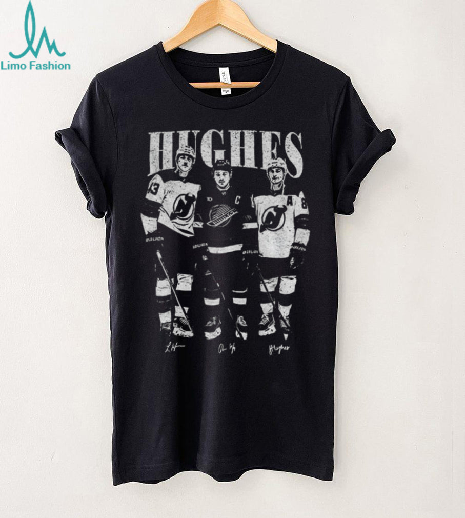 Hughes Brothers New Jersey Devils Vintage Graphic Hockey T Shirt
