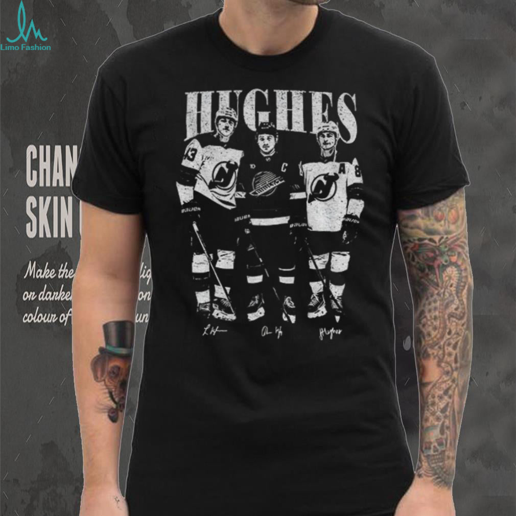 Hughes Brothers New Jersey Devils Vintage Graphic Hockey T Shirt