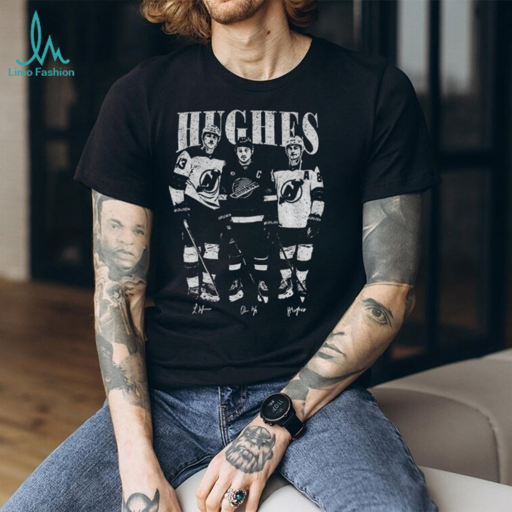 Hughes Brothers New Jersey Devils Vintage Graphic Hockey T Shirt