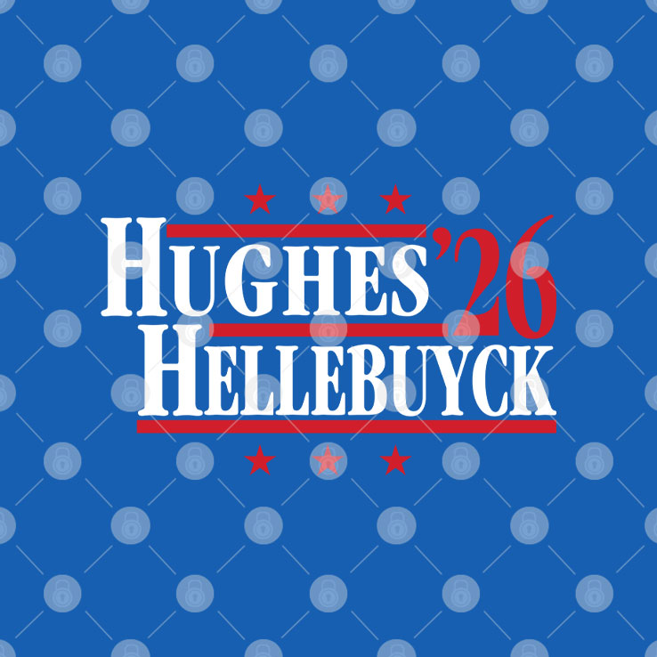Hughes & Hellebuyck ’26 Team USA Retro Campaign T Shirt