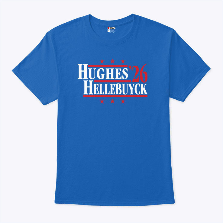 Hughes & Hellebuyck ’26 Team USA Retro Campaign T Shirt