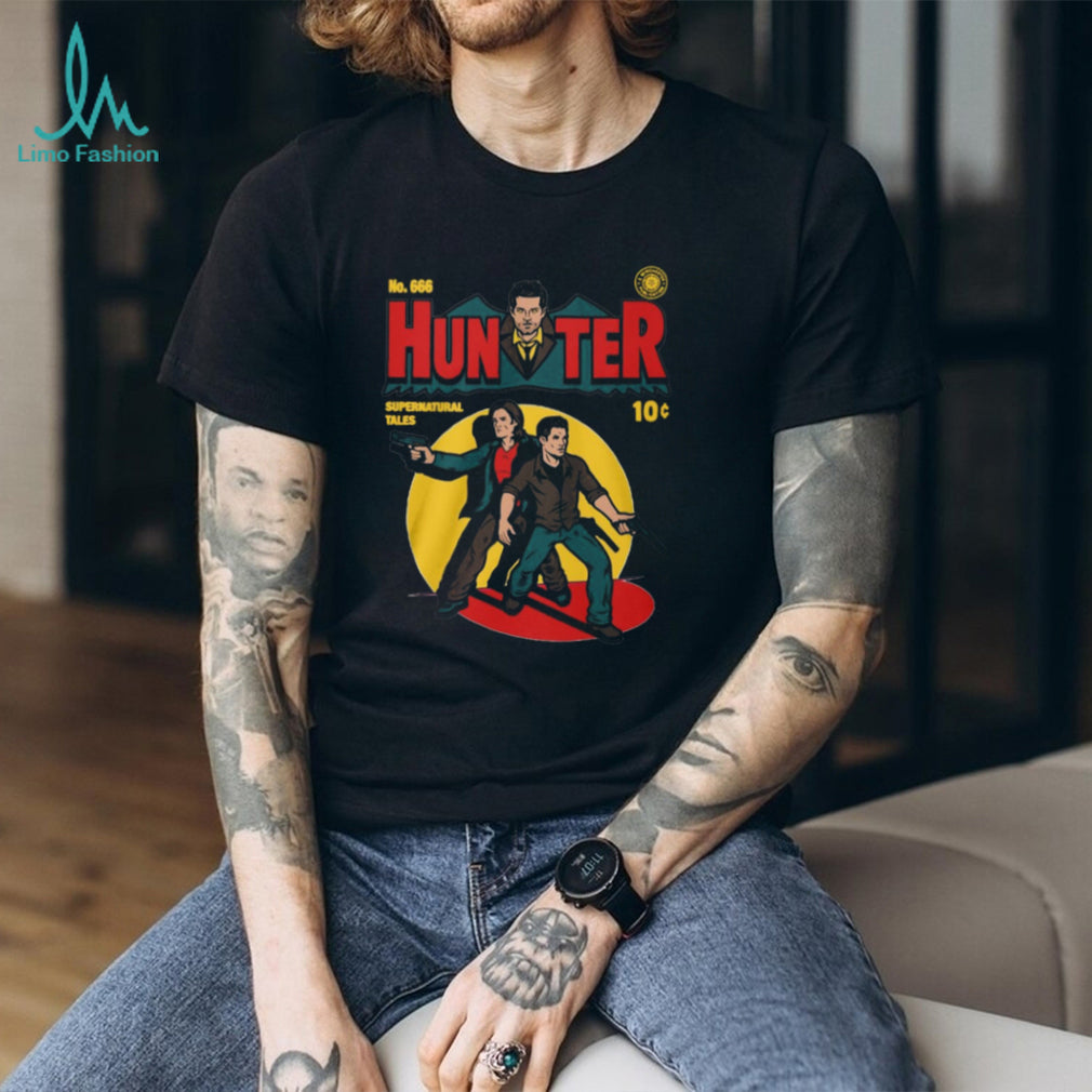Hunter Supernatural Tales Retro Comic Book Style Winchester Brothers Shirt