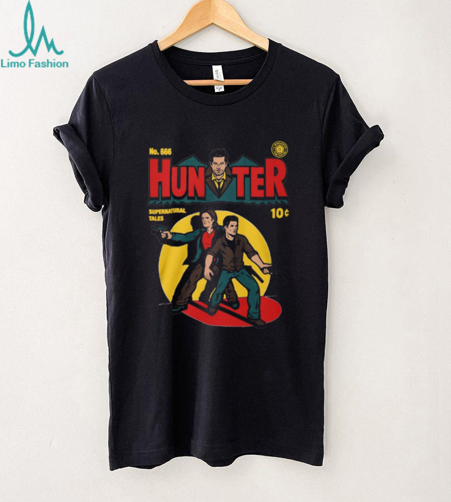 Hunter Supernatural Tales Retro Comic Book Style Winchester Brothers Shirt