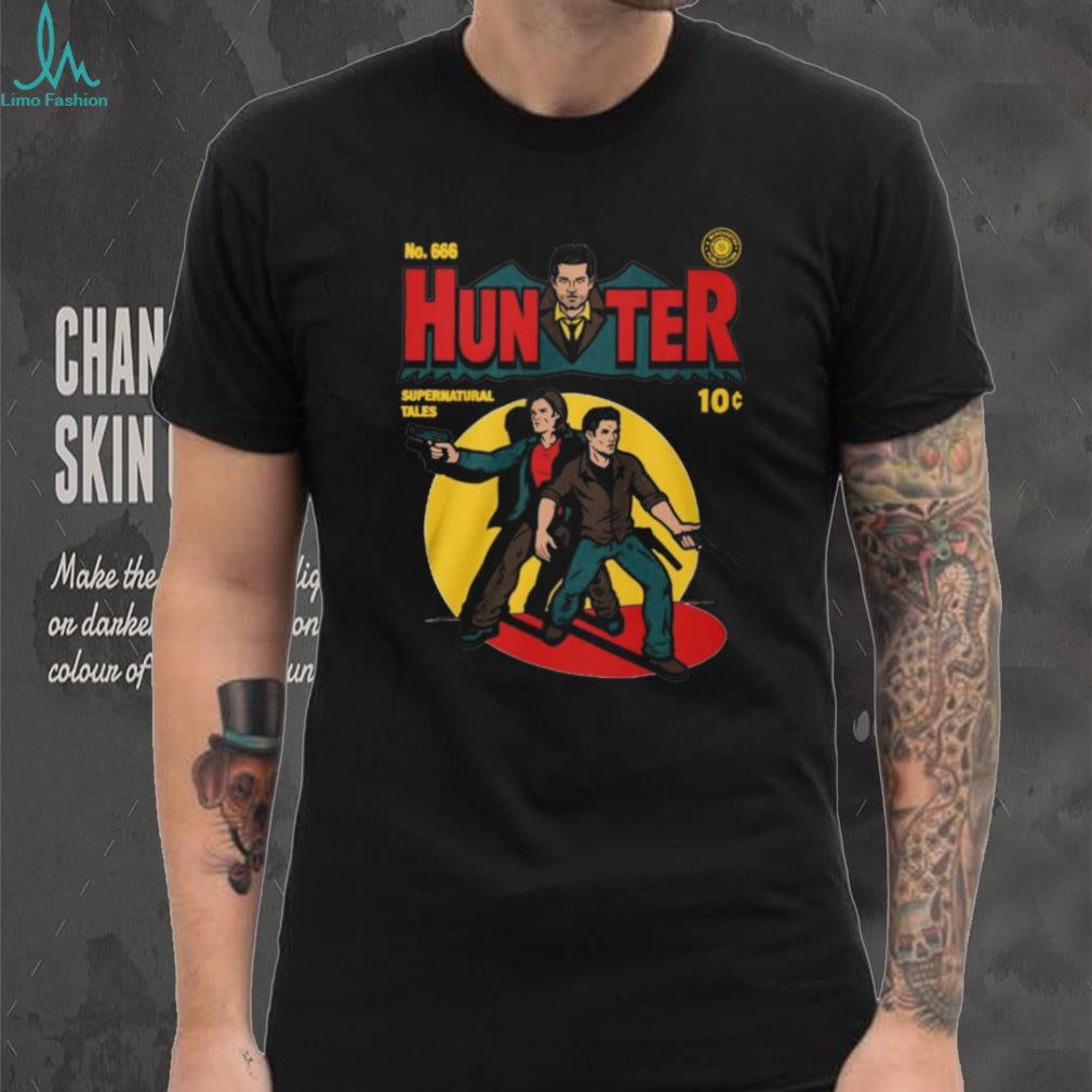 Hunter Supernatural Tales Retro Comic Book Style Winchester Brothers Shirt