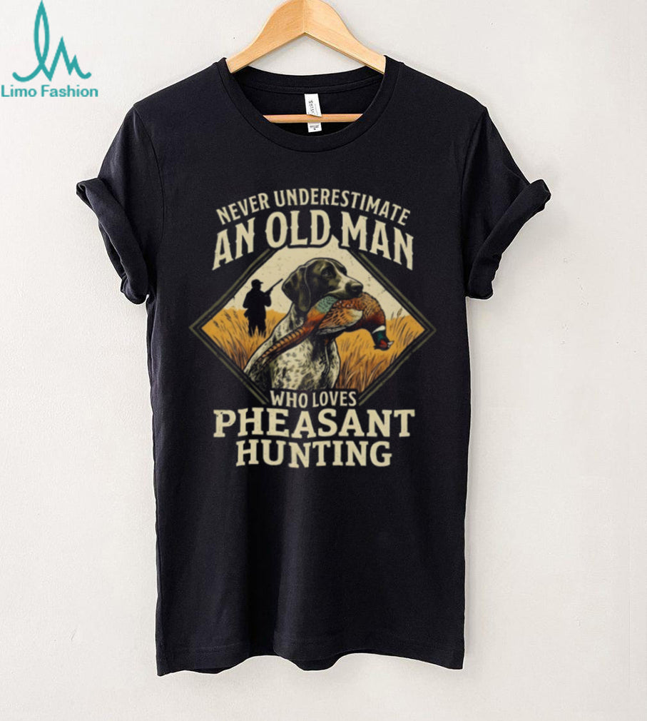 Hunting Dog Pheasant Hunter Old Man Outdoor Shirt