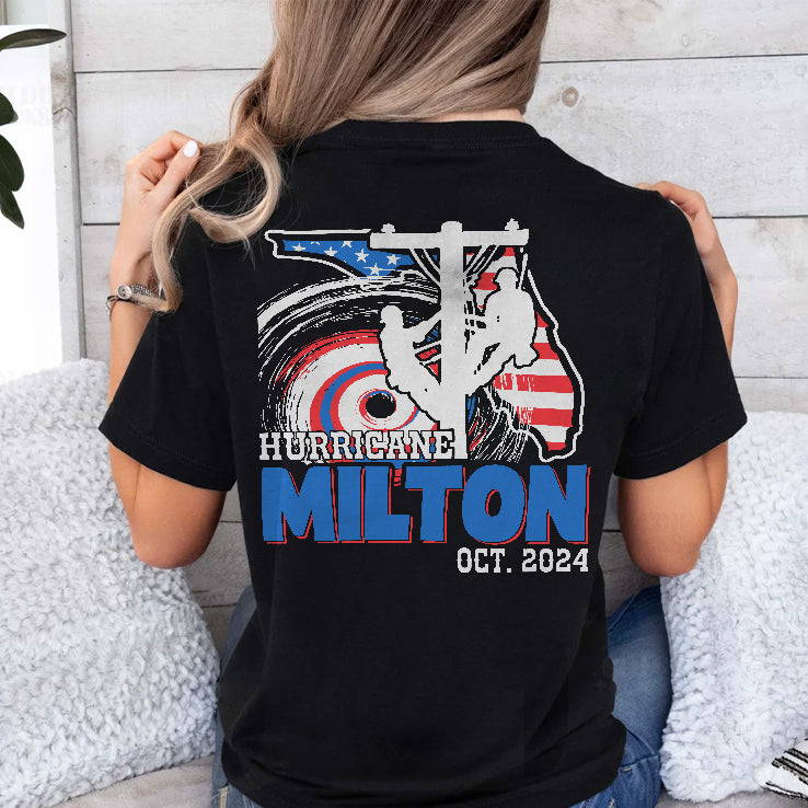 Hurricane Milton Oct 2024 Lineman T Shirt