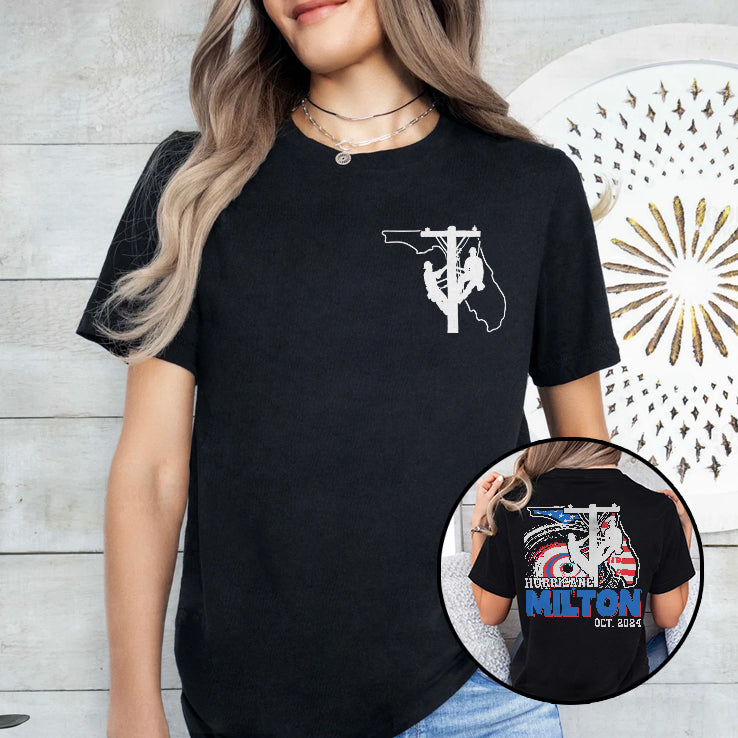 Hurricane Milton Oct 2024 Lineman T Shirt