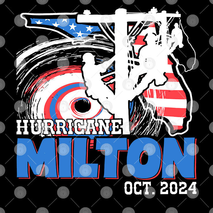 Hurricane Milton Oct 2024 Lineman T Shirt