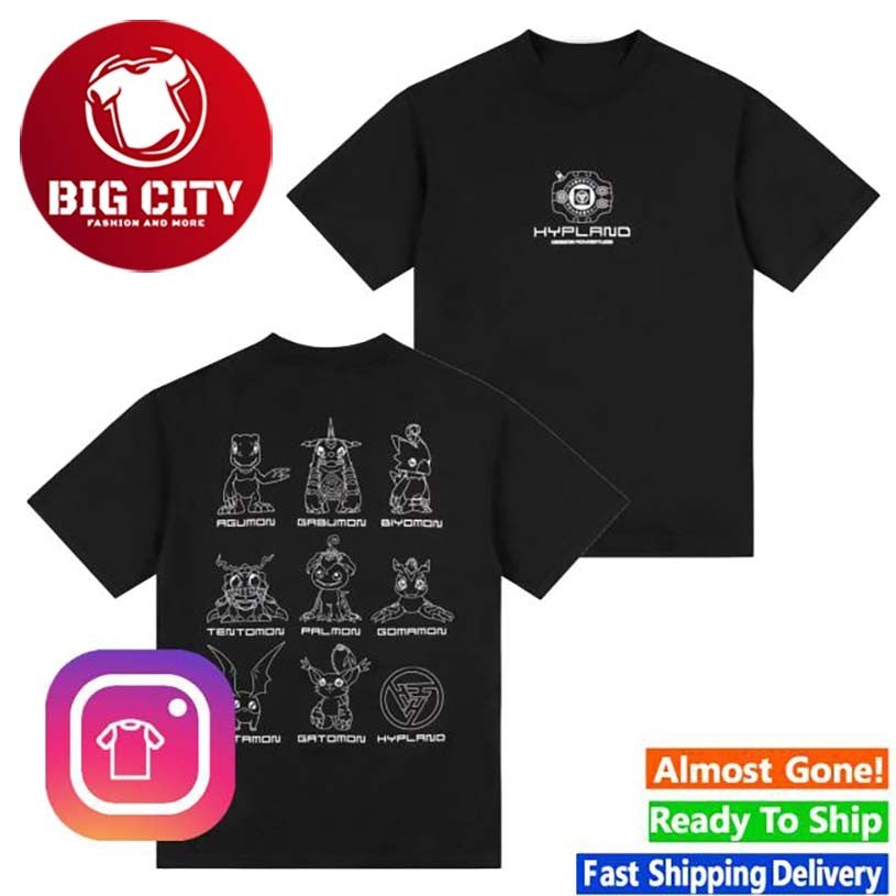 Hypland Digimon List Two Sided Shirt