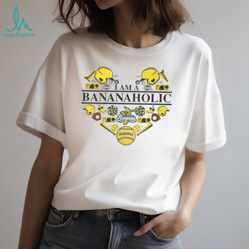 I Am A Bananaholic Heart Baseball Gear Savannah Fan T Shirt