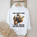 I Am A Simple Man I Like Beer And Bass Guitar Musician T Shirt