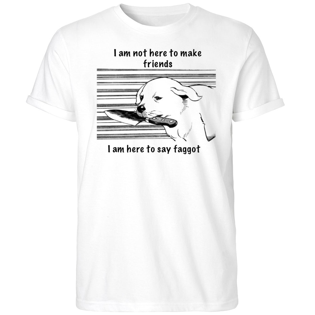 I Am Not Here To Make Friends I Am Here To Say Faggot Shirt