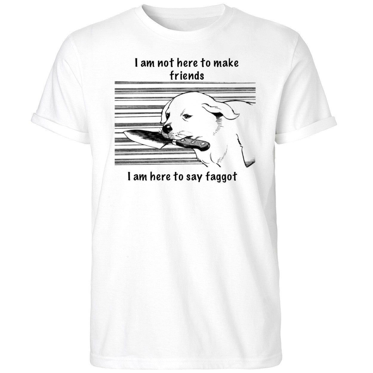 I Am Not Here To Make Friends I Am Here To Say Faggot Shirt