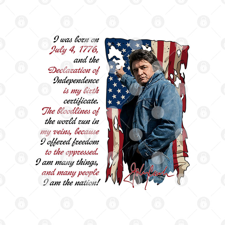 I Am The Nation Since 1776 Johnny Cash Ragged Old Flag Shirt