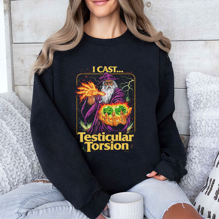I Cast Testicular Torsion Funny Wizard Meme T Shirt