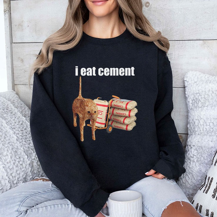 I Eat Cement Cat T Shirt