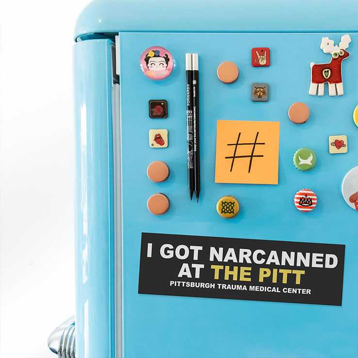 I Got Narcanned At The Pitt Pittsburgh Medical Center Car Magnet