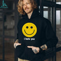 I Hate You Smiley Face Sarcastic Graphic Black T shirt