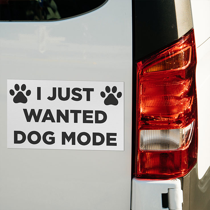 I Just Wanted Dog Mode Car Magnet