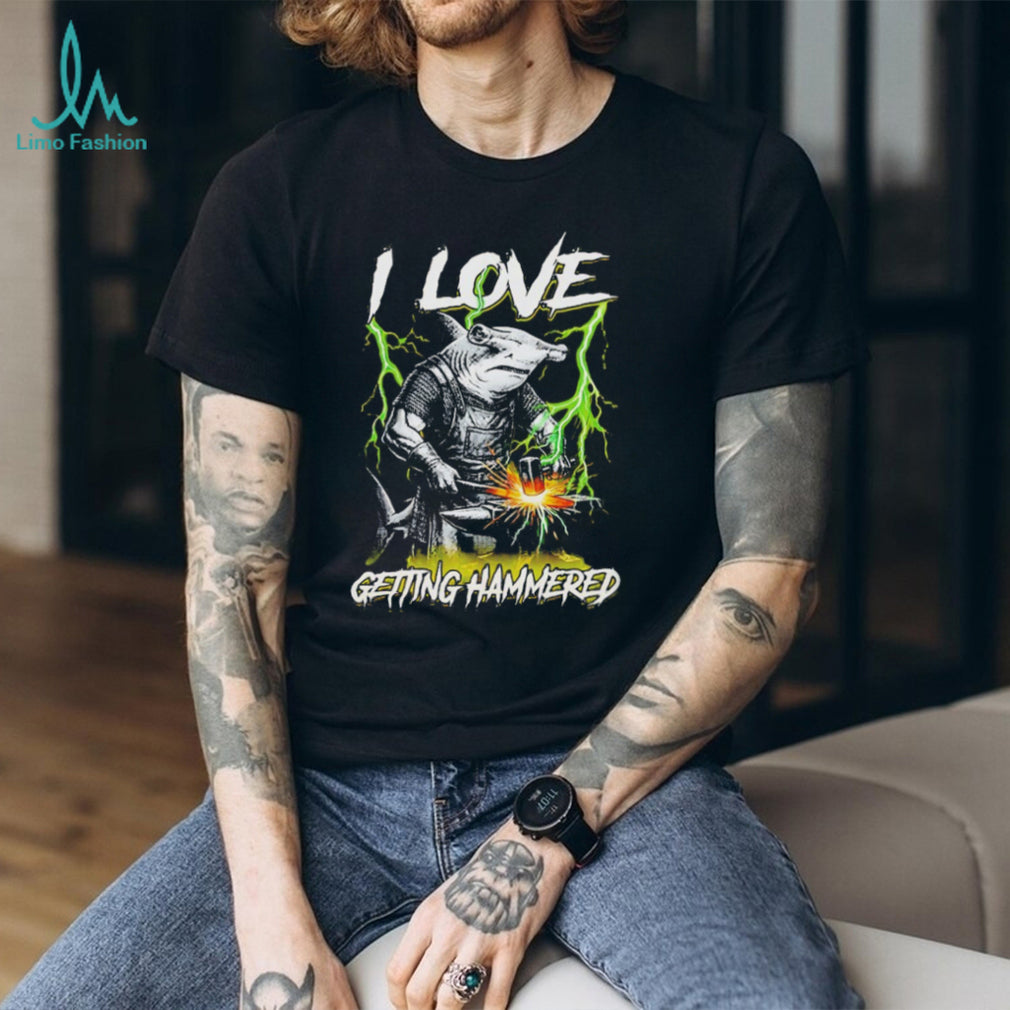 I Love Getting Hammered Shark Blacksmith T Shirt